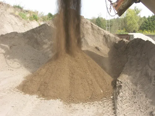 Levering van zand en grind materialen